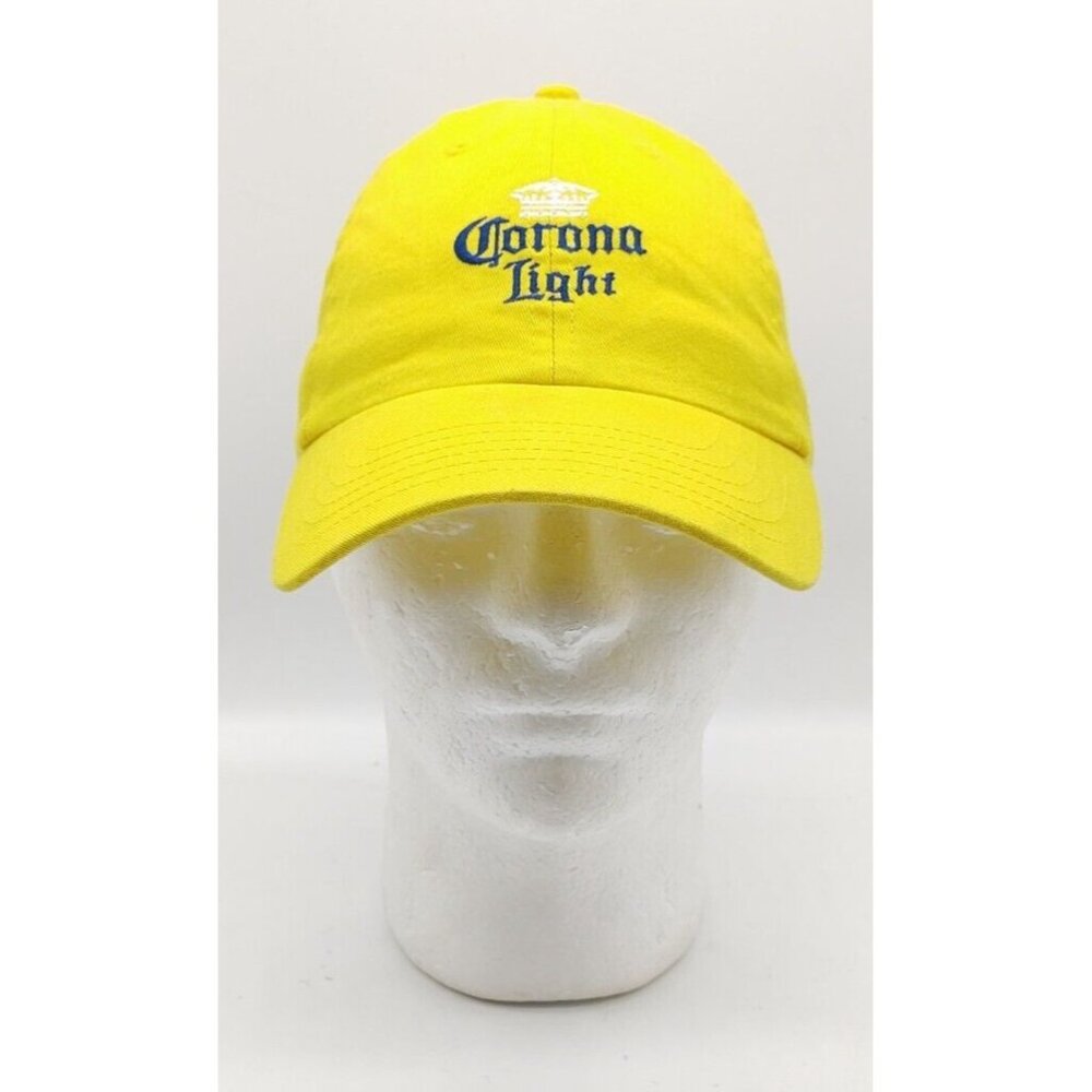 Corona Light Alcohol Beer Beverage Yellow Blue Adjustable Baseball Hat Cap
